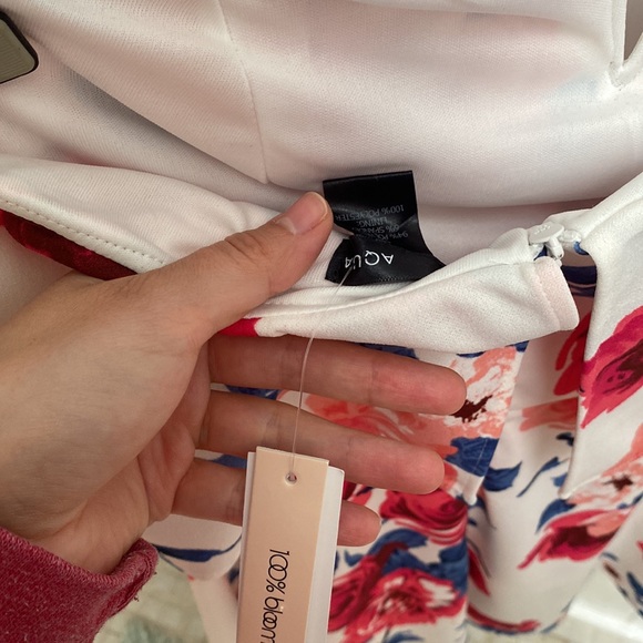 🔆AQUA🔆 NWT strapless floral dress - Picture 4 of 5